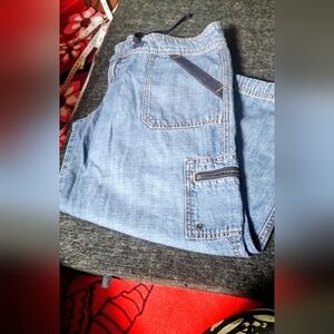 Size 10 Guess Blue Denim Women's Flare Jeans Waist 16.5,🦵🏽 21, Length 30.5